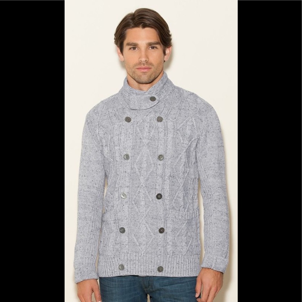 GUESS Double Breasted Cardigan Sweater Black XS